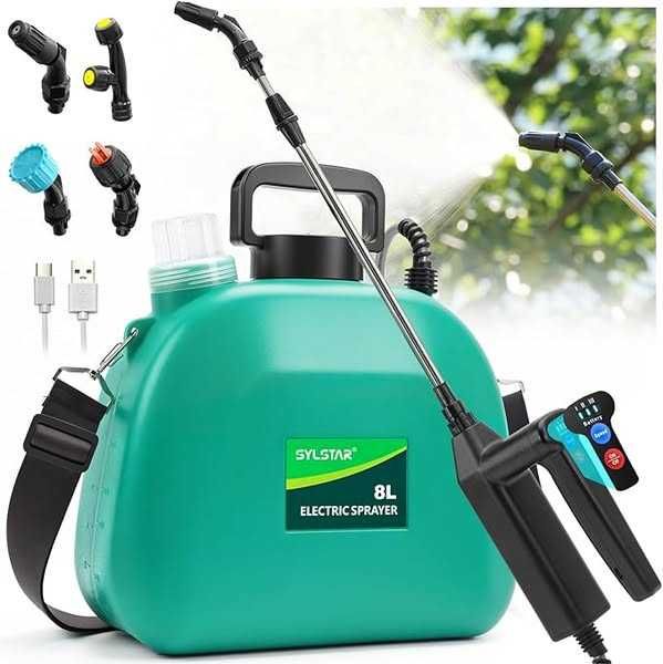 Pulverizator cu presiune SYLSTAR 8 litri, pulverizator electric