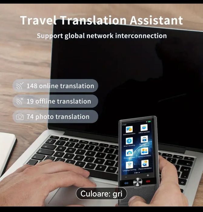 Traducător/translator inteligent, AI, nou, la cutie