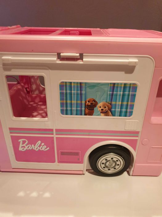 Caravana jucarie van cu barcă masina barbie ieftina cadou fetițe