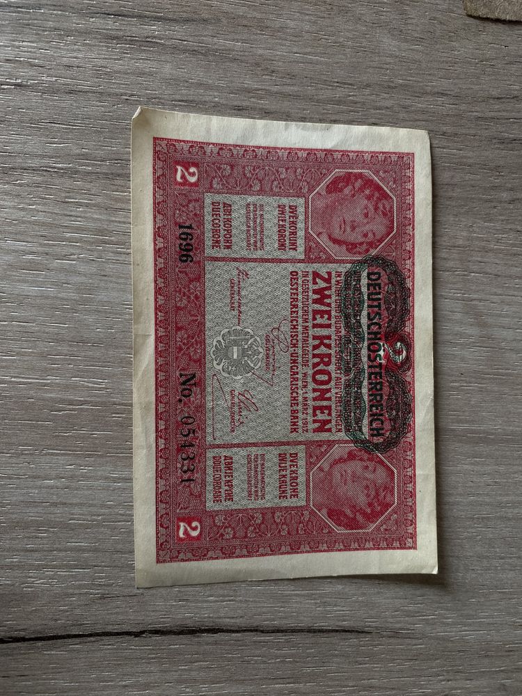 Vand bancnote de 2 krone 1917