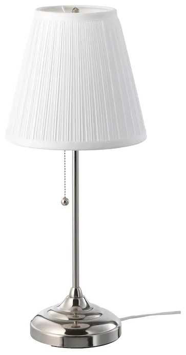 Настольная лампа IKEA Орстид E27, 7.5 Вт, серебристый
