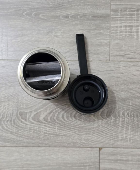 Sticlă apa termică Ninja Thirsti 700ml – oțel inoxidabil, Negru