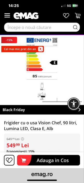Frigider vision 90 l