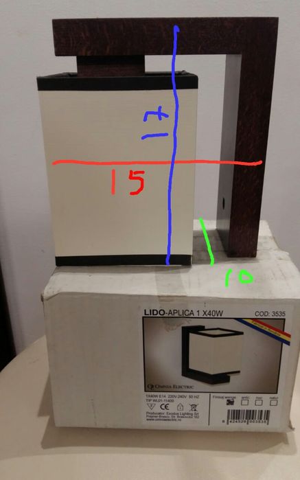 Aplica LIDO 3535, 1 bec E14, NOUĂ