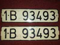 Pereche numere auto tabla vechi românești comuniste