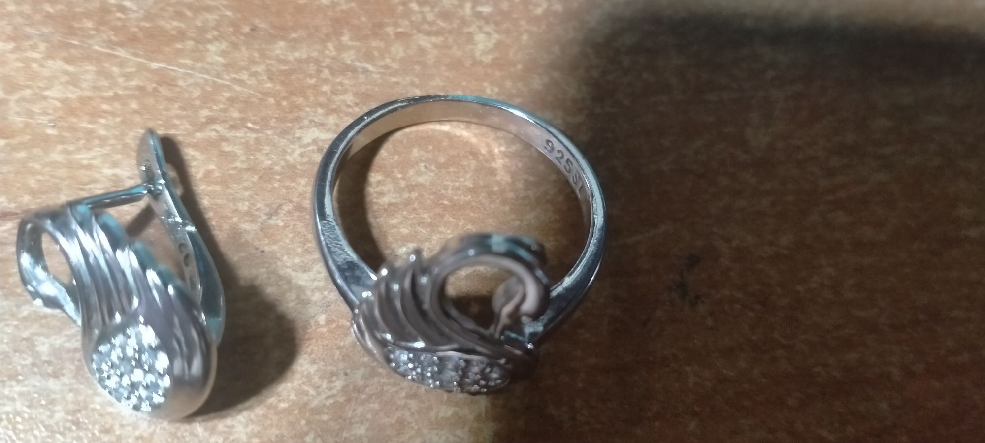 Серебряный набор Лебеди.