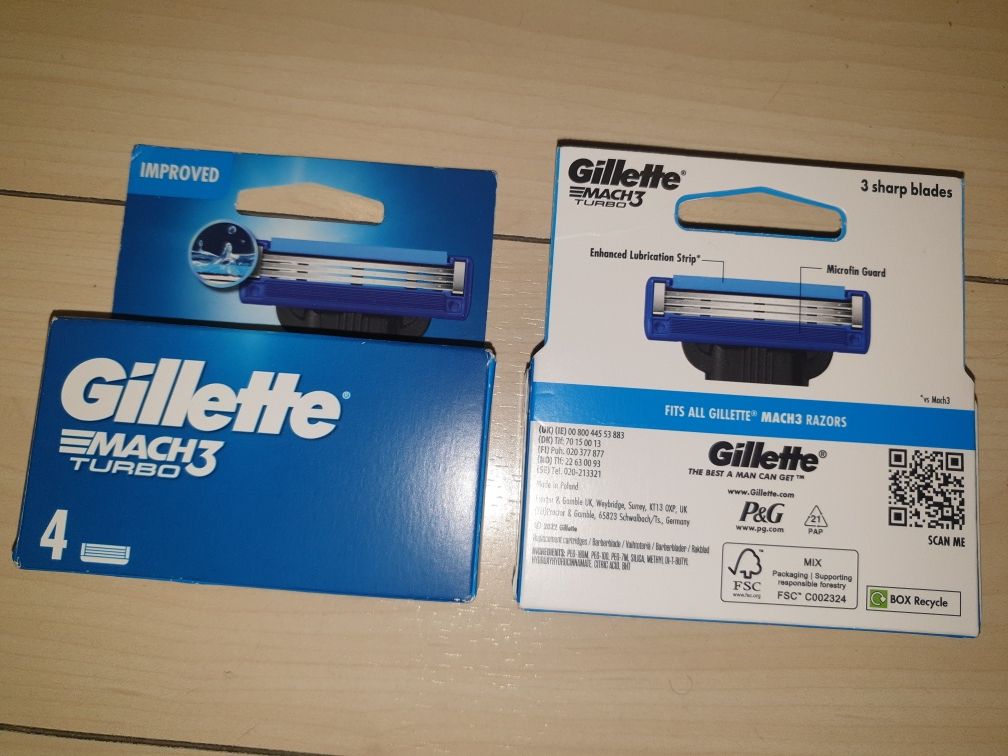 Set 4  rezerve  gillette mach3 turbo