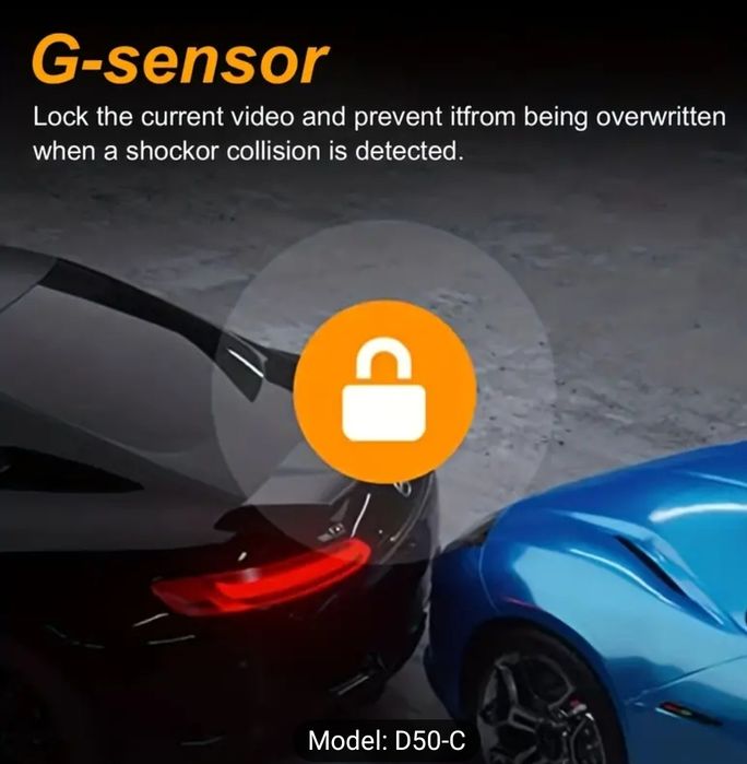 Cameră de bord frontală și interioară, Cameră de bord de 8,03 cm 1080P