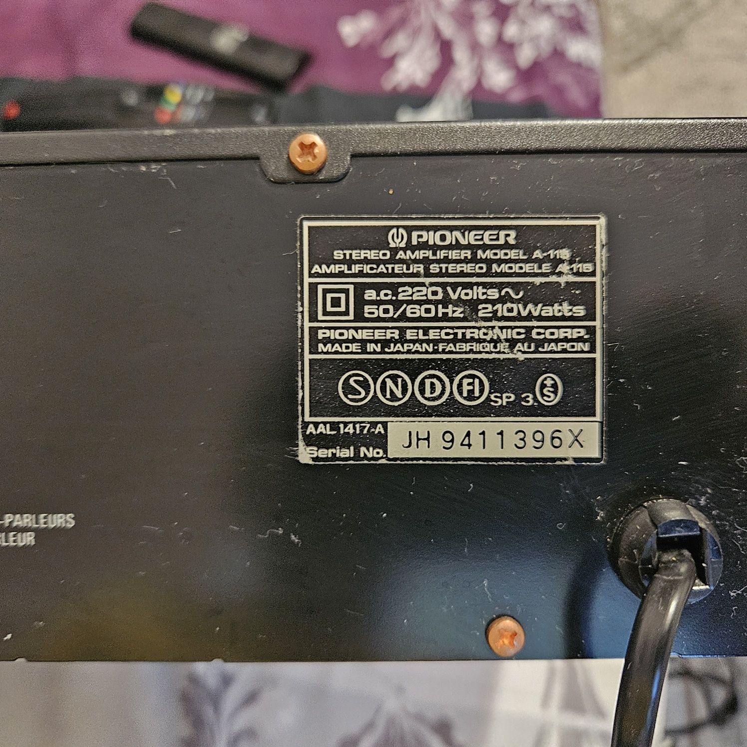 Pioneer a115 amplificator