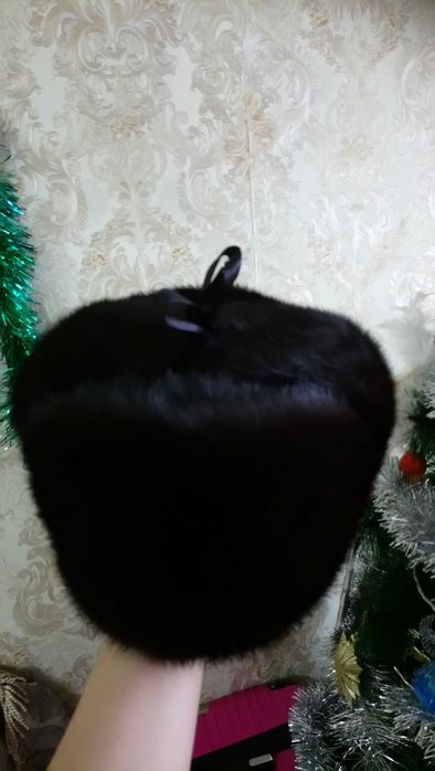 Шапка норковая мужская обманка . Новая .