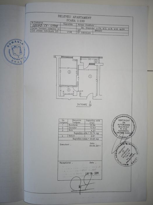 Apartament 2 camere  tip studio