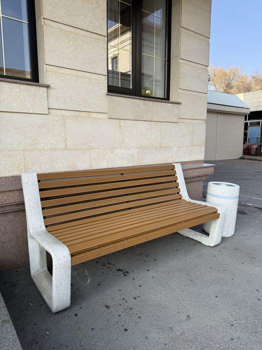 Скамейка Урна Вазон из мрамора в Алматы Скамейки Урны Стол Стулья