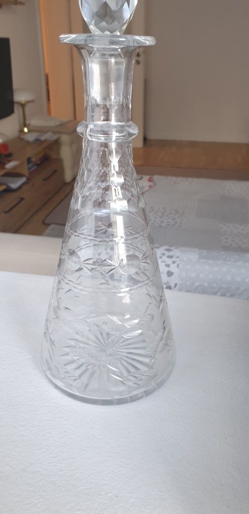 Decantor sticla cristal vintage colectie Franta 1930