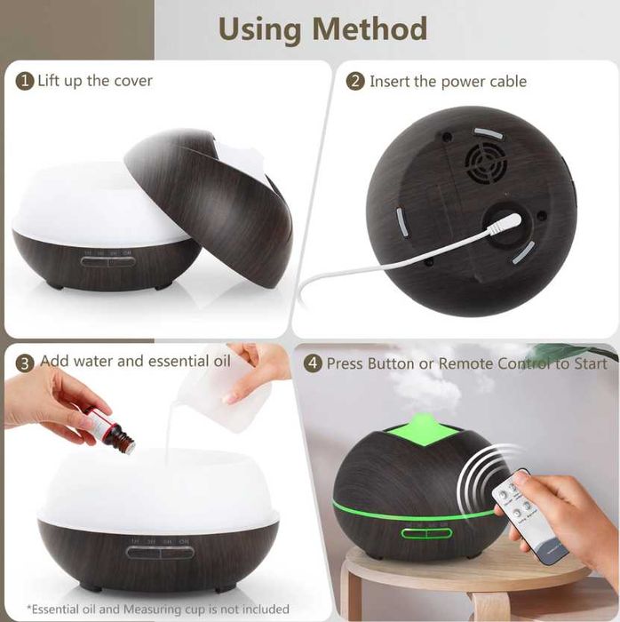 Difuzor de uleiuri esențiale Bigqin 500ML