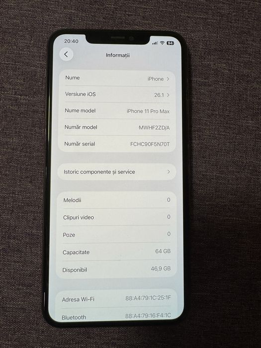 Iphone 11 pro max 64 gb gold