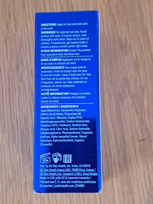 Тоник за лице ZO Skin