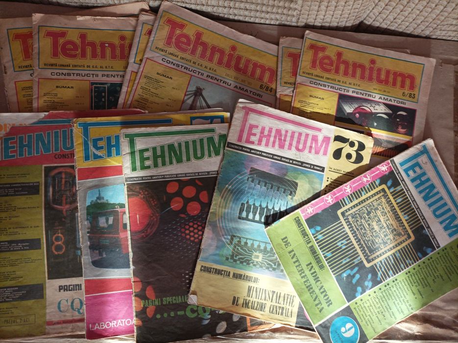 Lot reviste Tehnium anii "73-"87 și Reviste Magazin - anii "60-"80