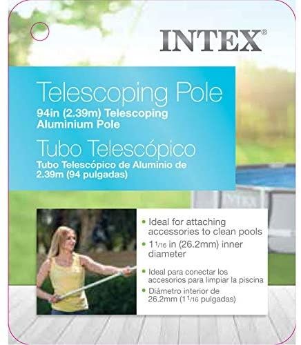 Телескопична дръжка Intex, алуминиева, 2.39 м, за почистване на басейн
