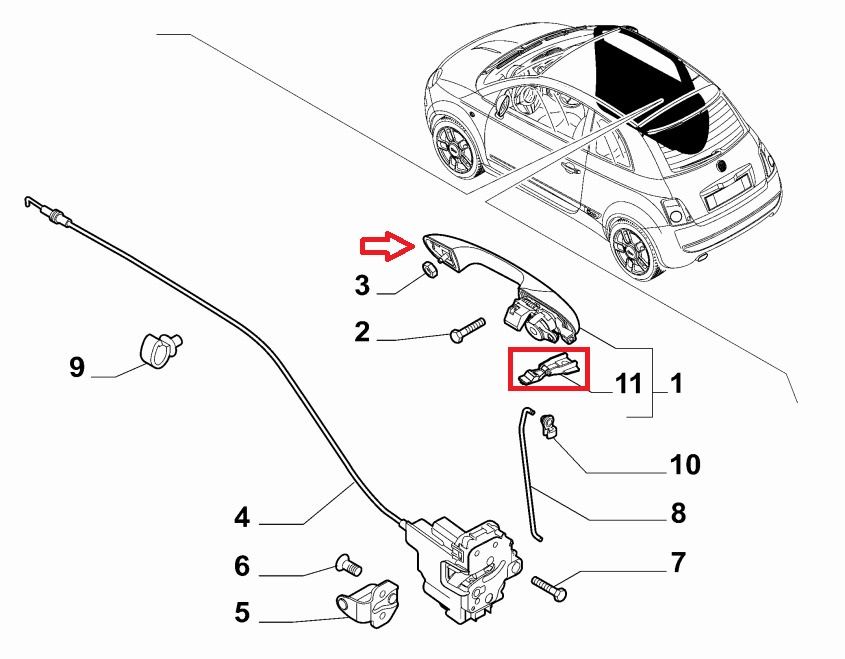 Kit reparatie maner usa Fiat 500/Alfa Romeo 147/Alfa Romeo GT