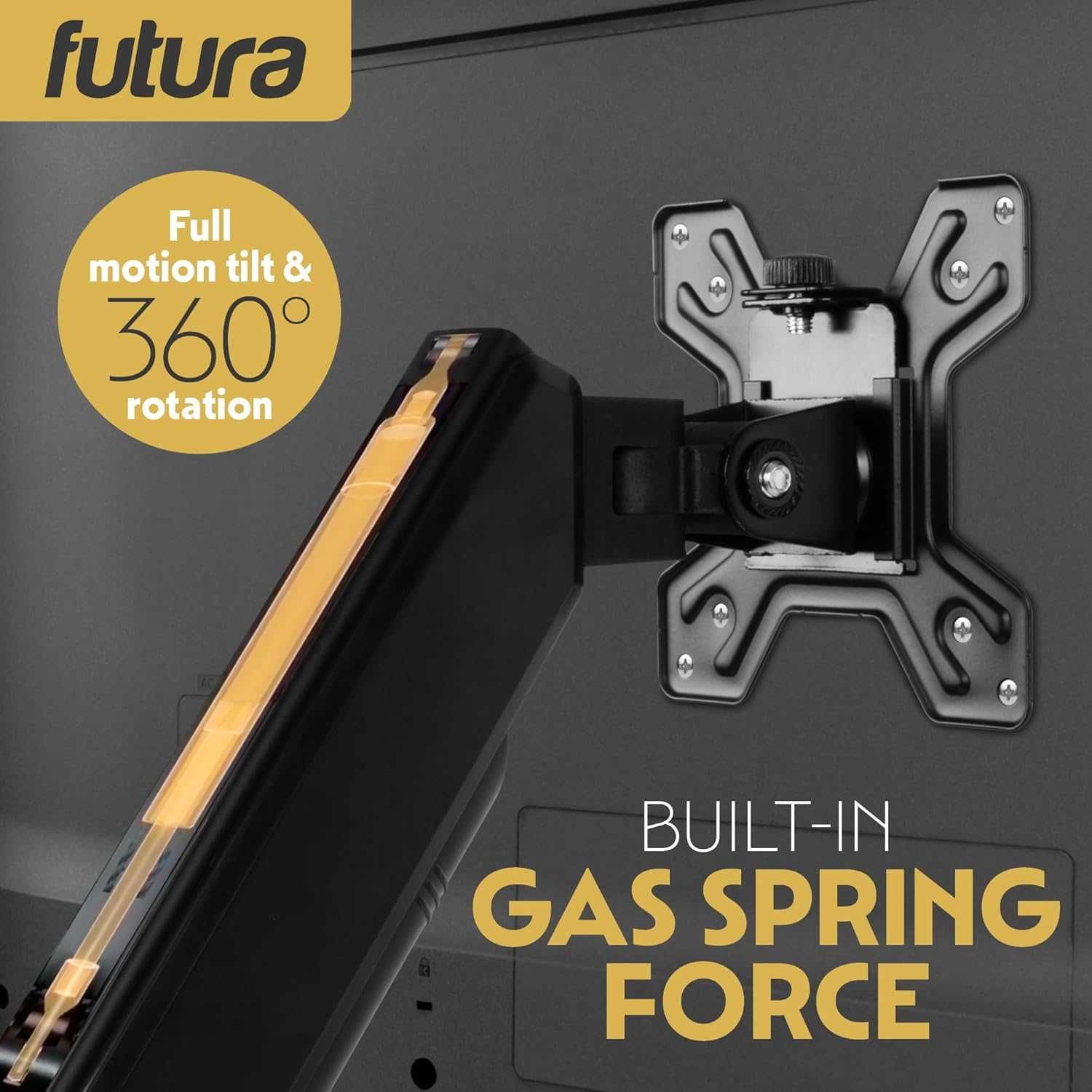 Стойка за бюро Futura за два монитора 13-32 инча,VESA 75x75 100x100 мм