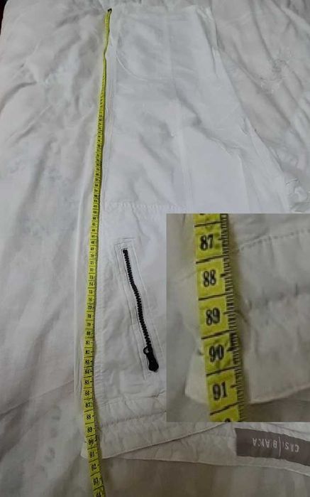 Pantaloni dama visinii, albi