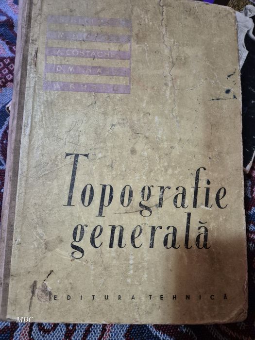 Vând cartea Topografie generala, 1958