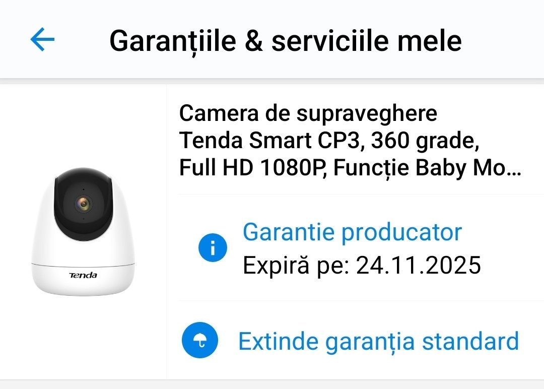 Camera de supraveghere Tenda