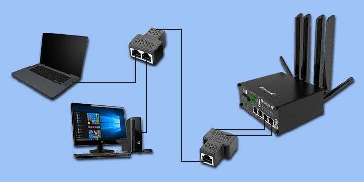 Мрежов LAN сплитер, RJ45 удвоител - 2 броя