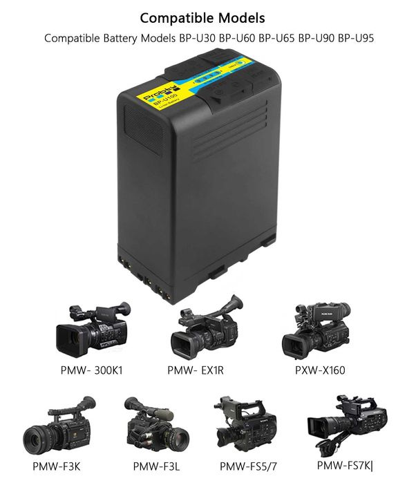 Батерия BP-U100 за Sony BP-U30 U60 U70 U90 с PD45W бързо зареждане