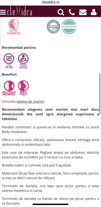 Body modelator Antonella (Clesidra)