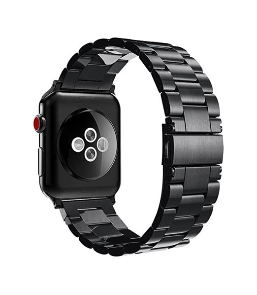 Метална гривна за Apple watch 38, 40, 42, 44, 41, 45 mm - черна, Black