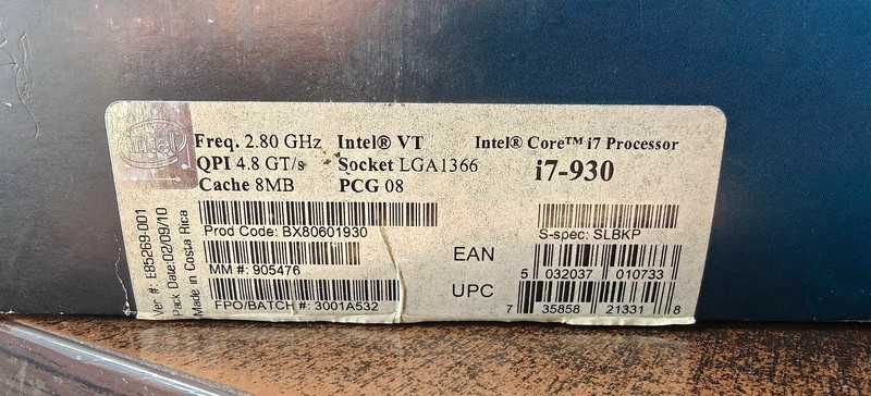 Procesor I7-930 nou nout la cutie