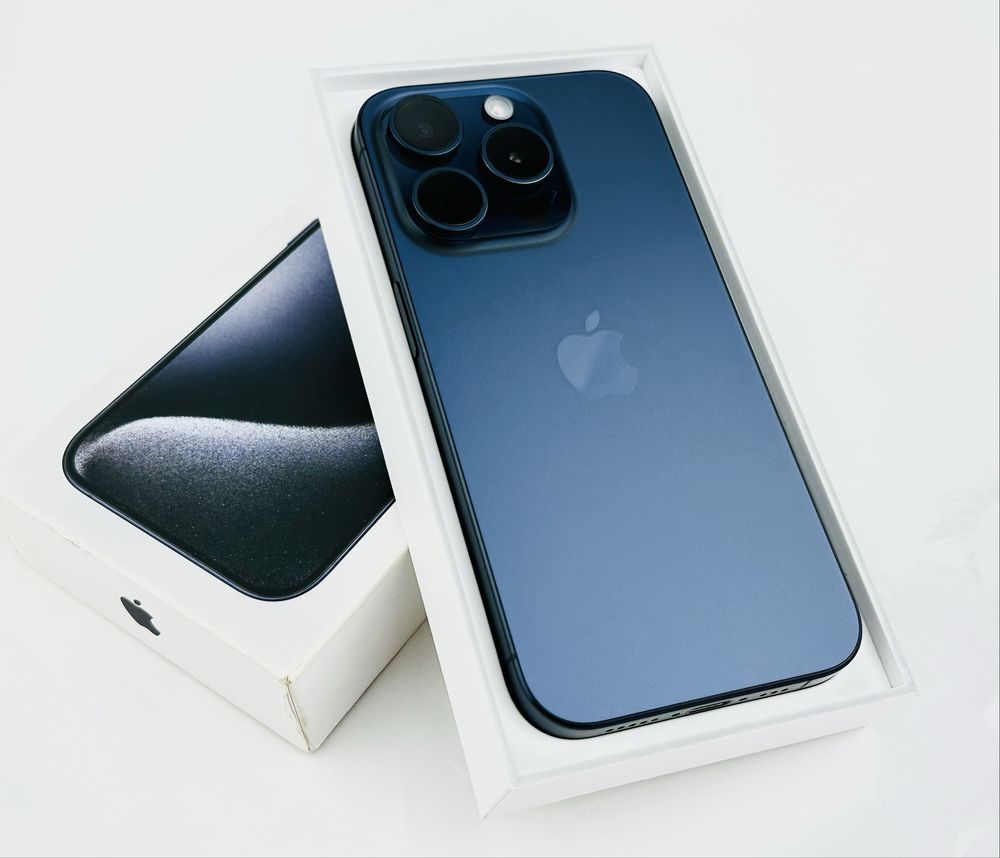 Apple iPhone 15 Pro 1TB Blue Titanium Отличен! Гаранция!
