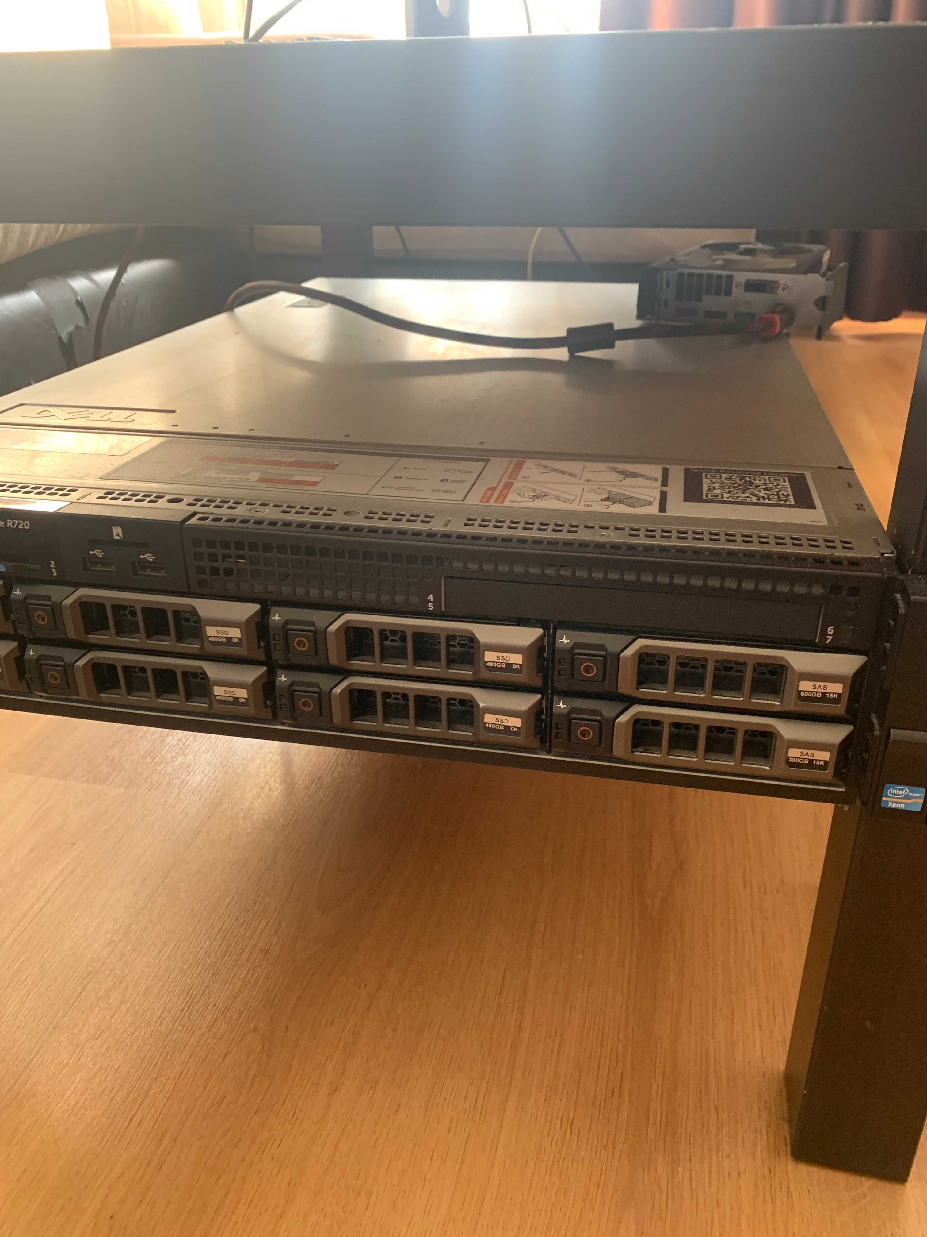 Сървър DELL PowerEdge R720 Sever 2x E5-2630L 128GB RAM + Много добавки