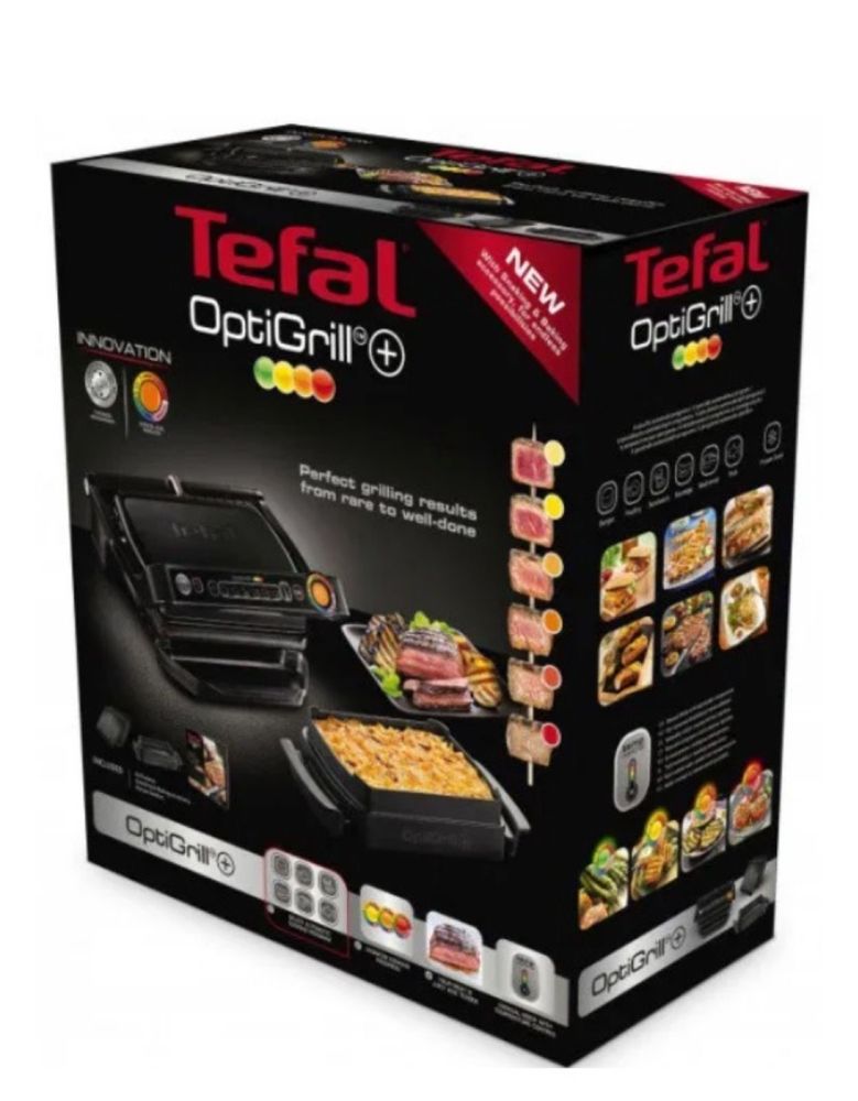 Умный Электрогриль tefal optigrill+ xl gc722834 черный