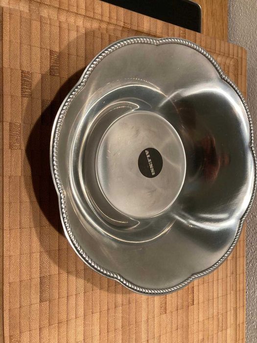 bol inox Alessi Italia din anii 1960 cu eticheta