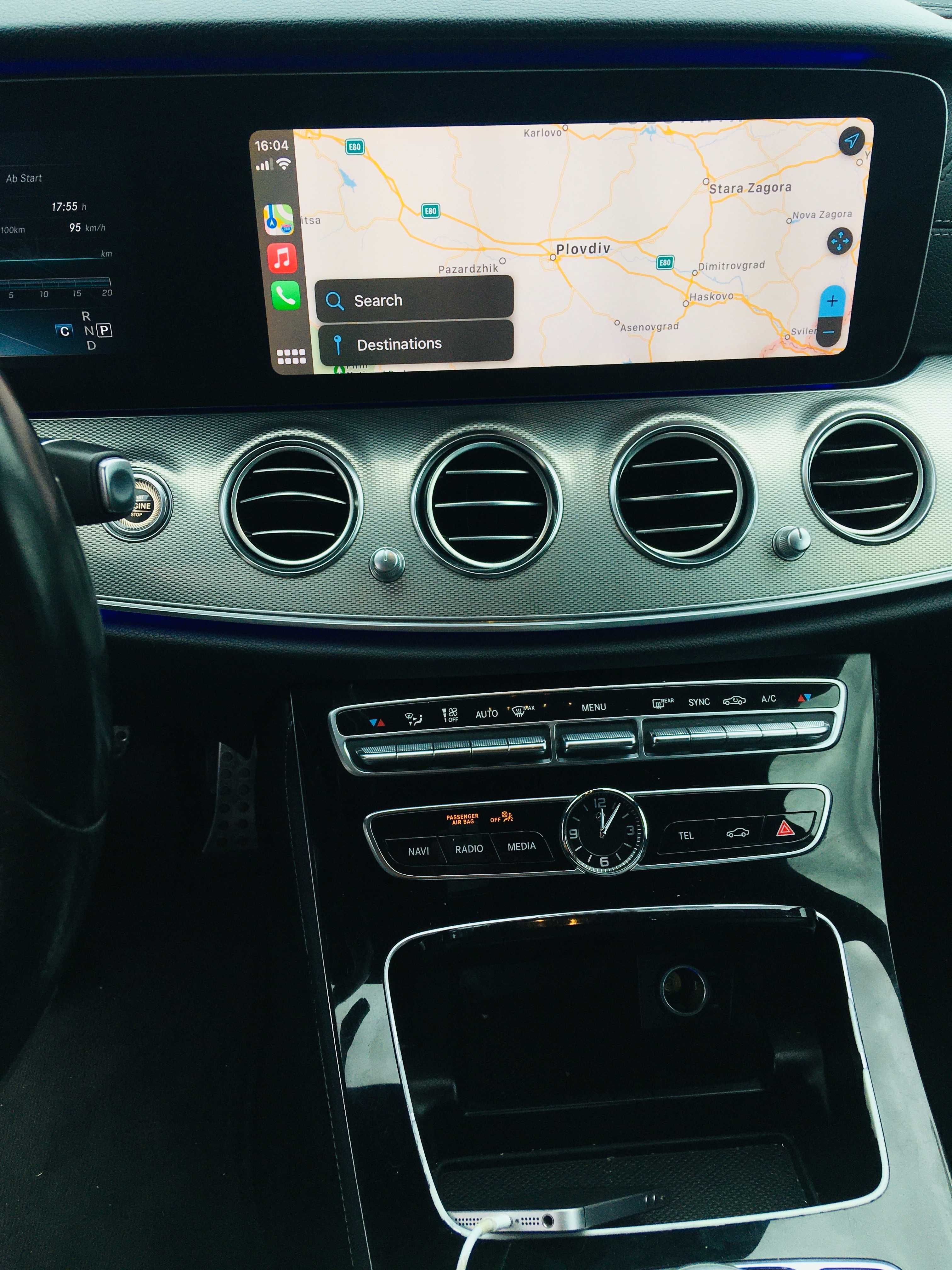 Активиране Apple CarPlay Отключване Android Auto Мерцедес 2015 по-Нови