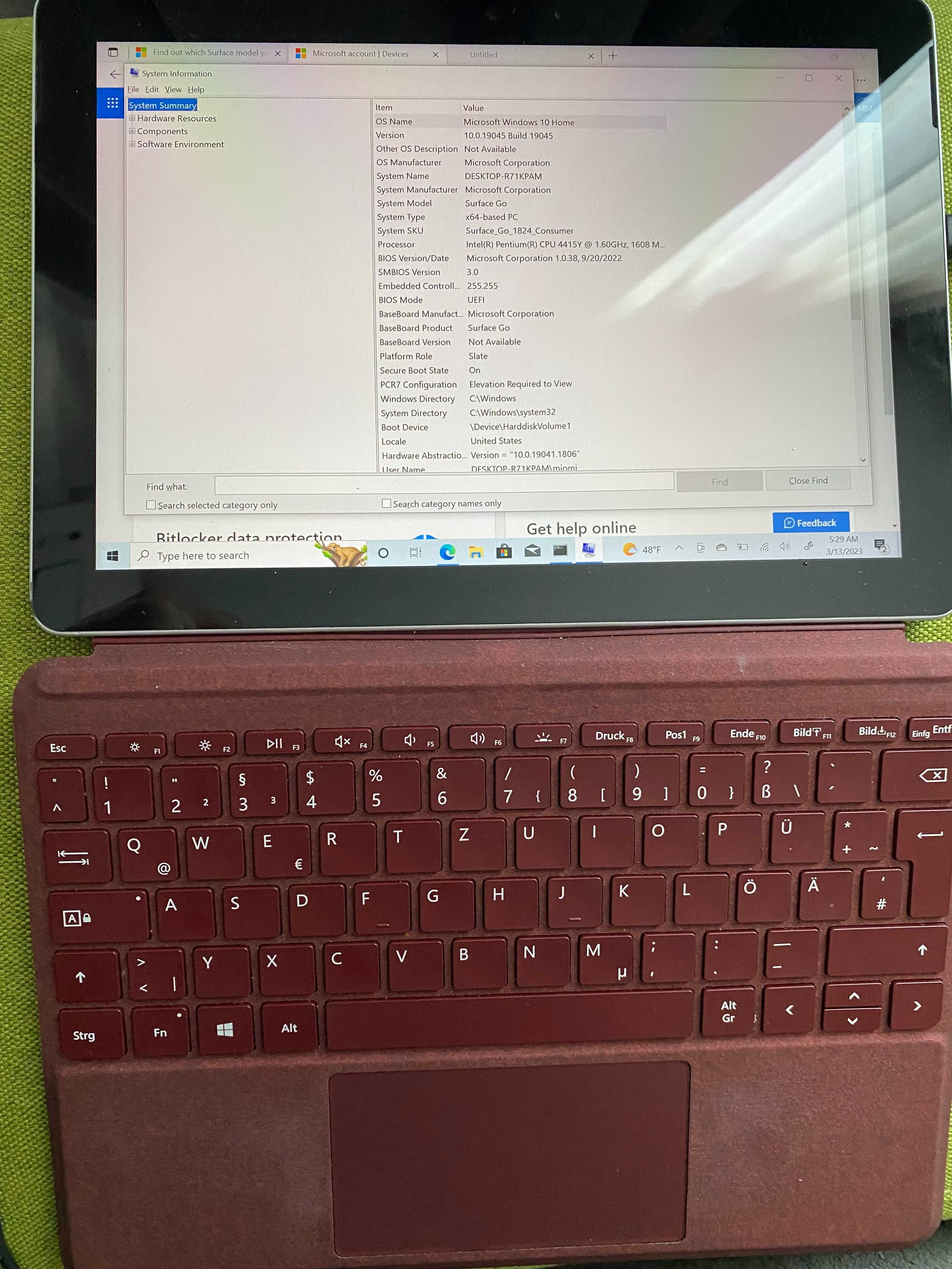 Tableta Microsoft Surface Go