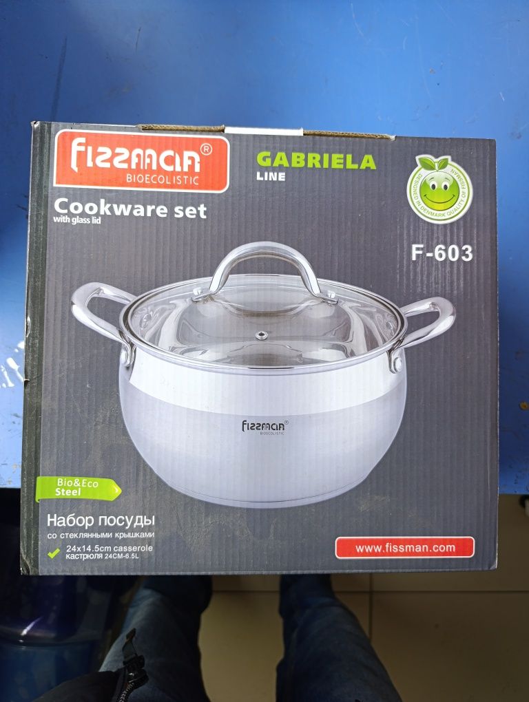 Кастрюля Fissman 6,5 л с крышкой