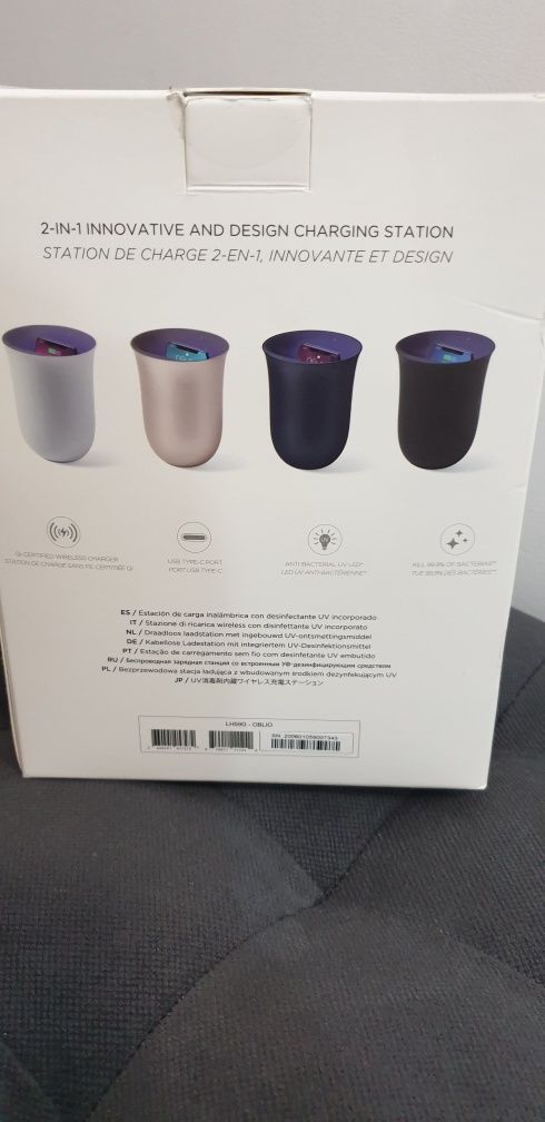 Statie incarcare wireless Lexon Oblio LH 59 GREY