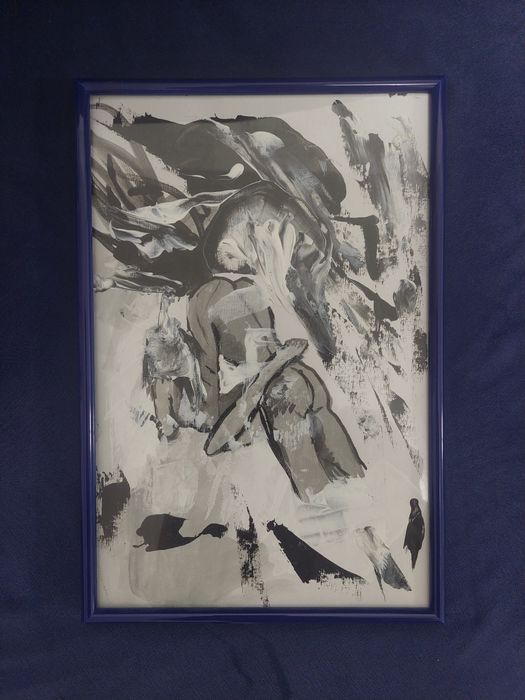 Pictura vopsea acrilica model abstract sexy