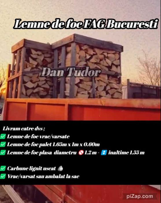Lemne de foc carpen si fag - Depozit - Carbuni lignit -