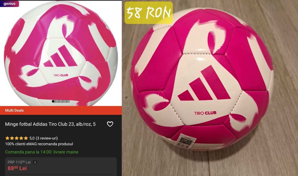 Mingi fotbal  Adidas/ Puma -marimea 5