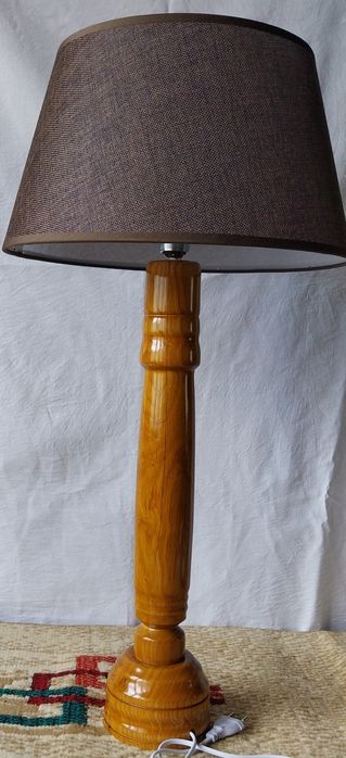 Lampa, veioza, abajur lemn masiv stejar handmade
