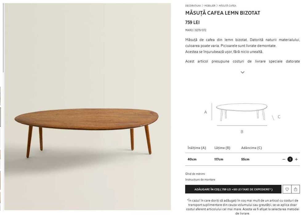 Masute de cafea Zara Home