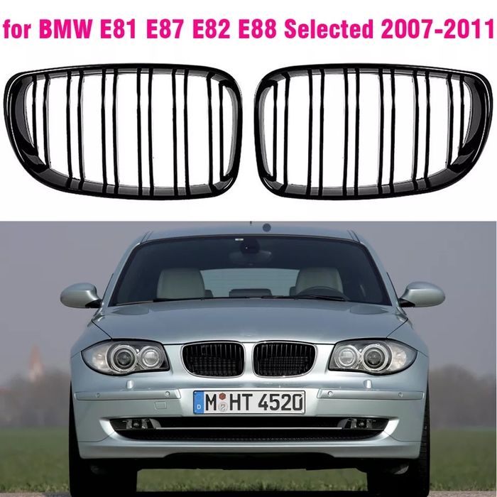 Grile Duble Bmw E81 E82 E87 E88 Negru Lucios M Power Seria 1
