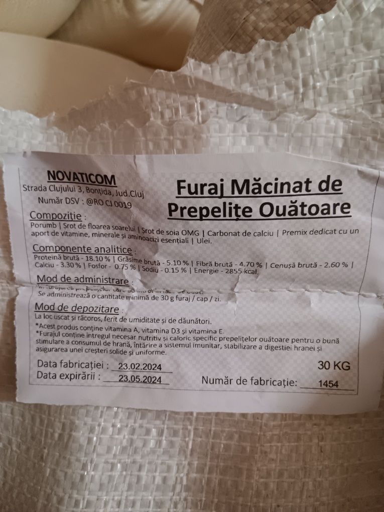 Vindem furaje profesional pentru prepelițe