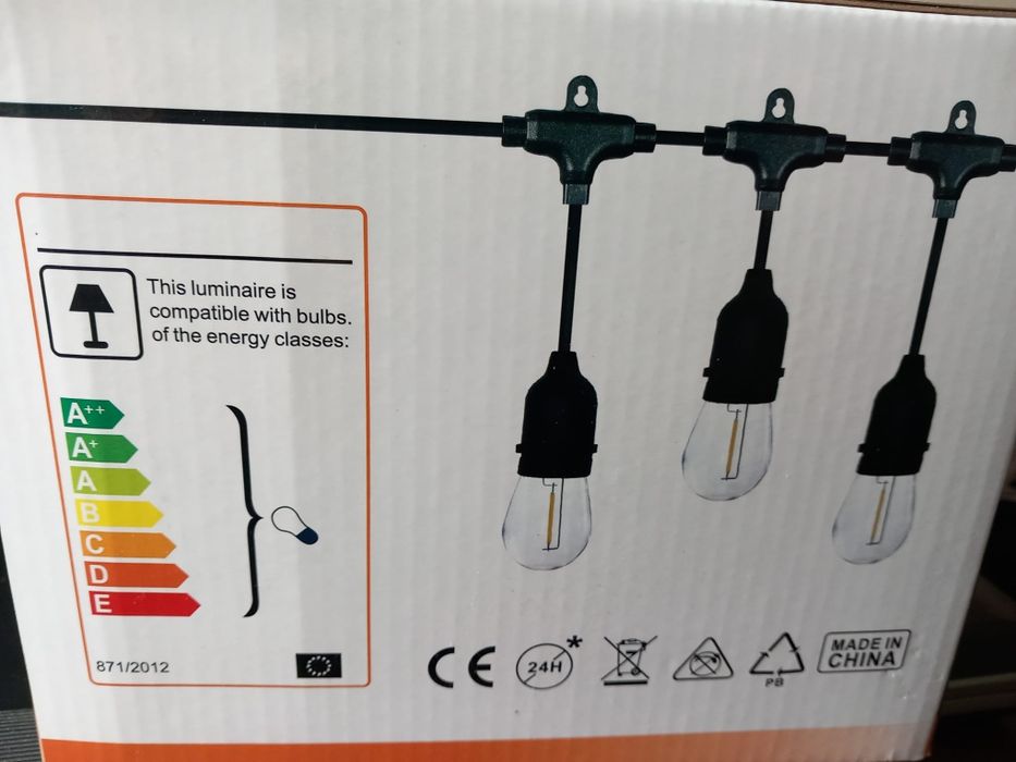 Bec ghirlanda cu led, pentru terase