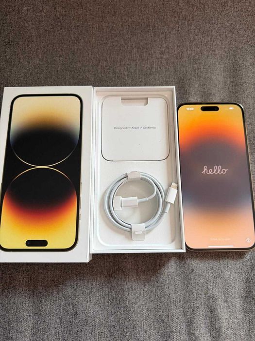 Iphone 14 PRO MAX 128 GB 90 с % капацитет на батерията златен