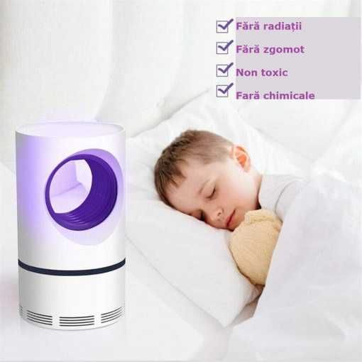 Aparat anti țânțari, anti muște cu lumină UV, alimentare USB